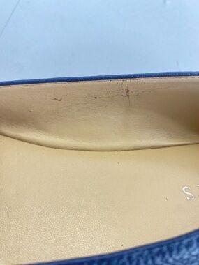 Driving Moccasins Loafers Blue Leather Flats 9.5